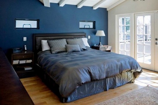 Odlične ideje za tamno plavi dezen spavaće sobe