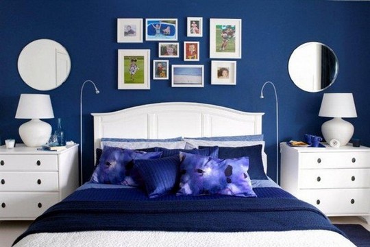 Odlične ideje za tamno plavi dezen spavaće sobe