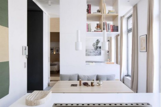 Minimalistički dizajn malog stana u Parizu
