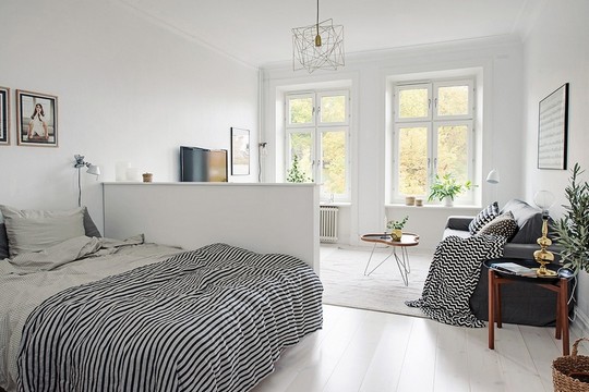Funkcionalan jednosoban stan u skandinavskom stilu